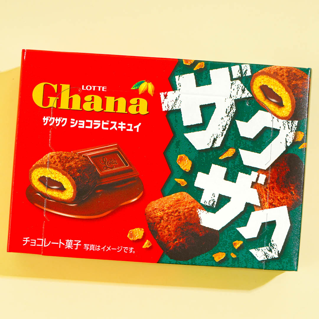 Lotte Ghana Crunchy Chocolate Biscuit Japan Candy Store