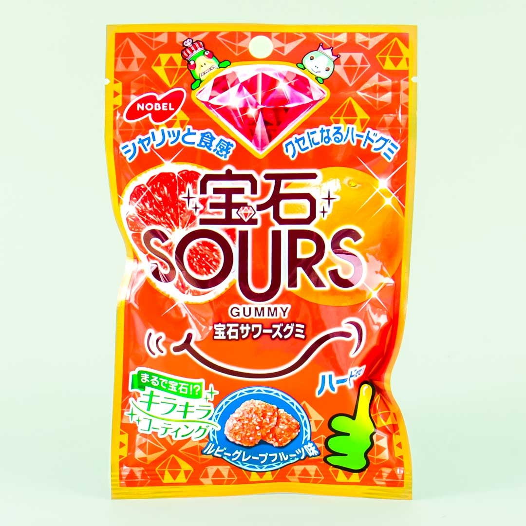 Nobel Jewel Sours Gummies Ruby Grapefruit Japan Candy Store