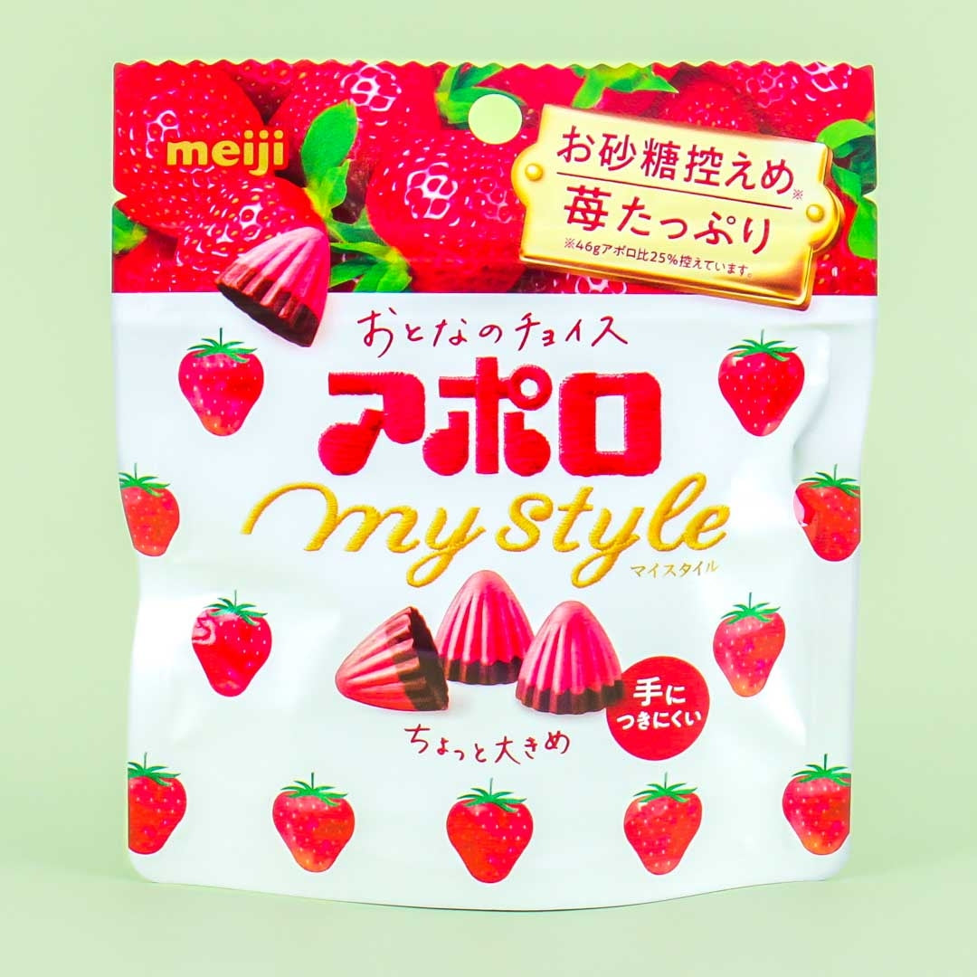 Meiji My Style Apollo - Strawberry Chocolate – Japan Candy Store