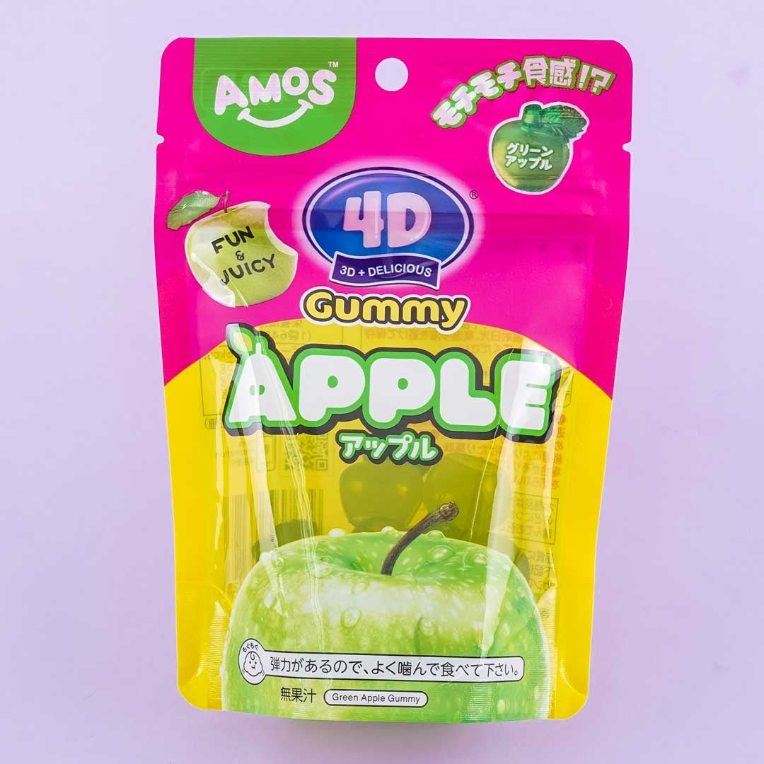 X JAPAN 商品　AMOSU Kanro Amos 4D Green Apple Gummy – Japan Candy Store