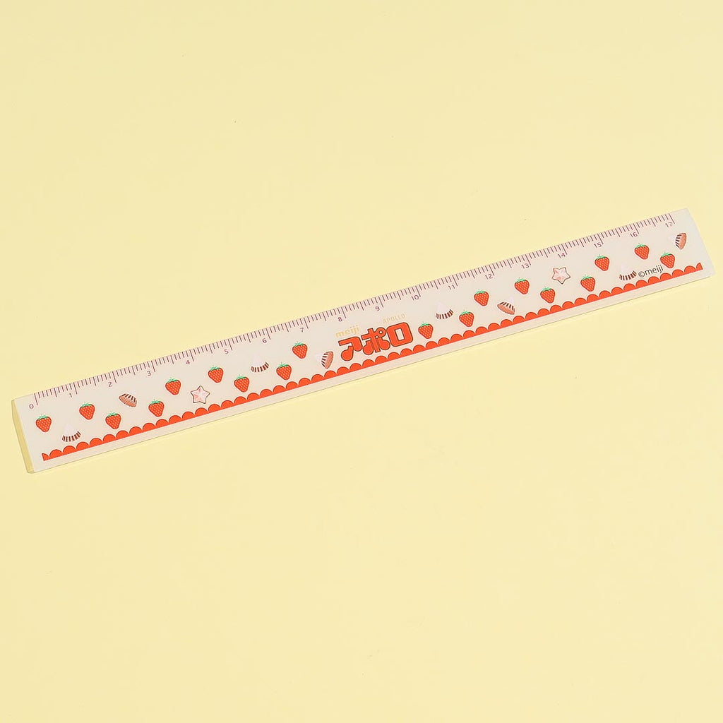 Apollo Strawberry Chocolate Ruler – Japan Candy Store