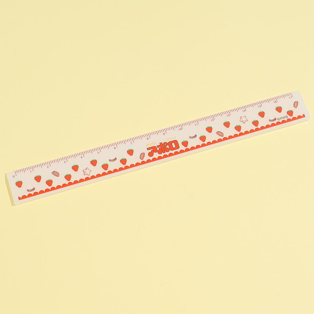 Apollo Strawberry Chocolate Ruler – Japan Candy Store