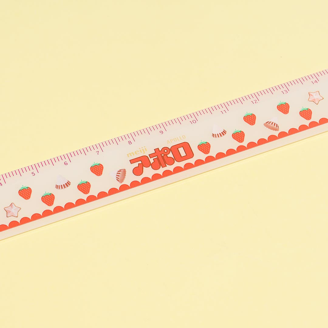Apollo Strawberry Chocolate Ruler – Japan Candy Store