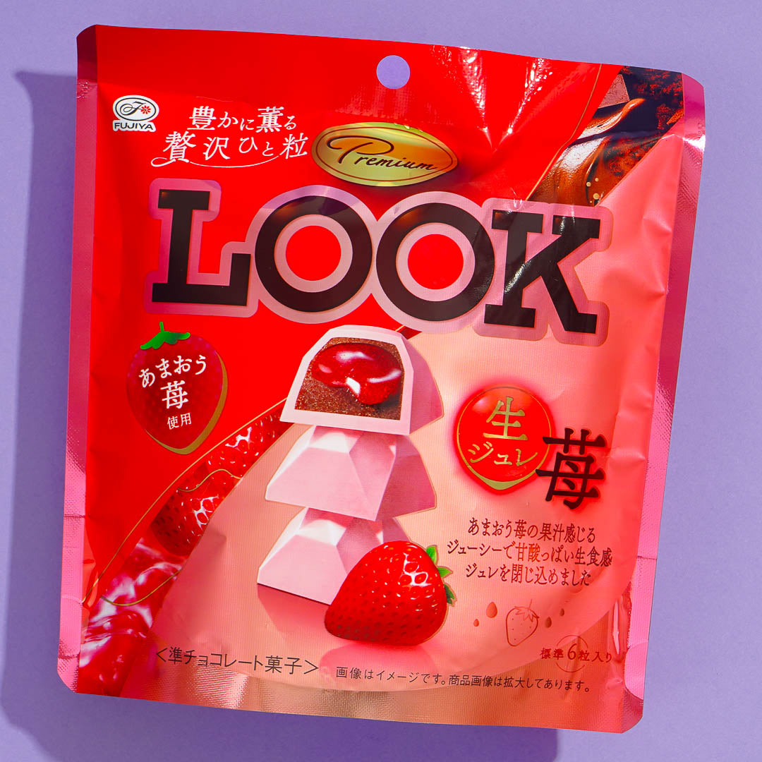 G　泡ネット200個　17600 Look Premium Chocolate - Fresh Strawberry Jelly – Japan Candy Store