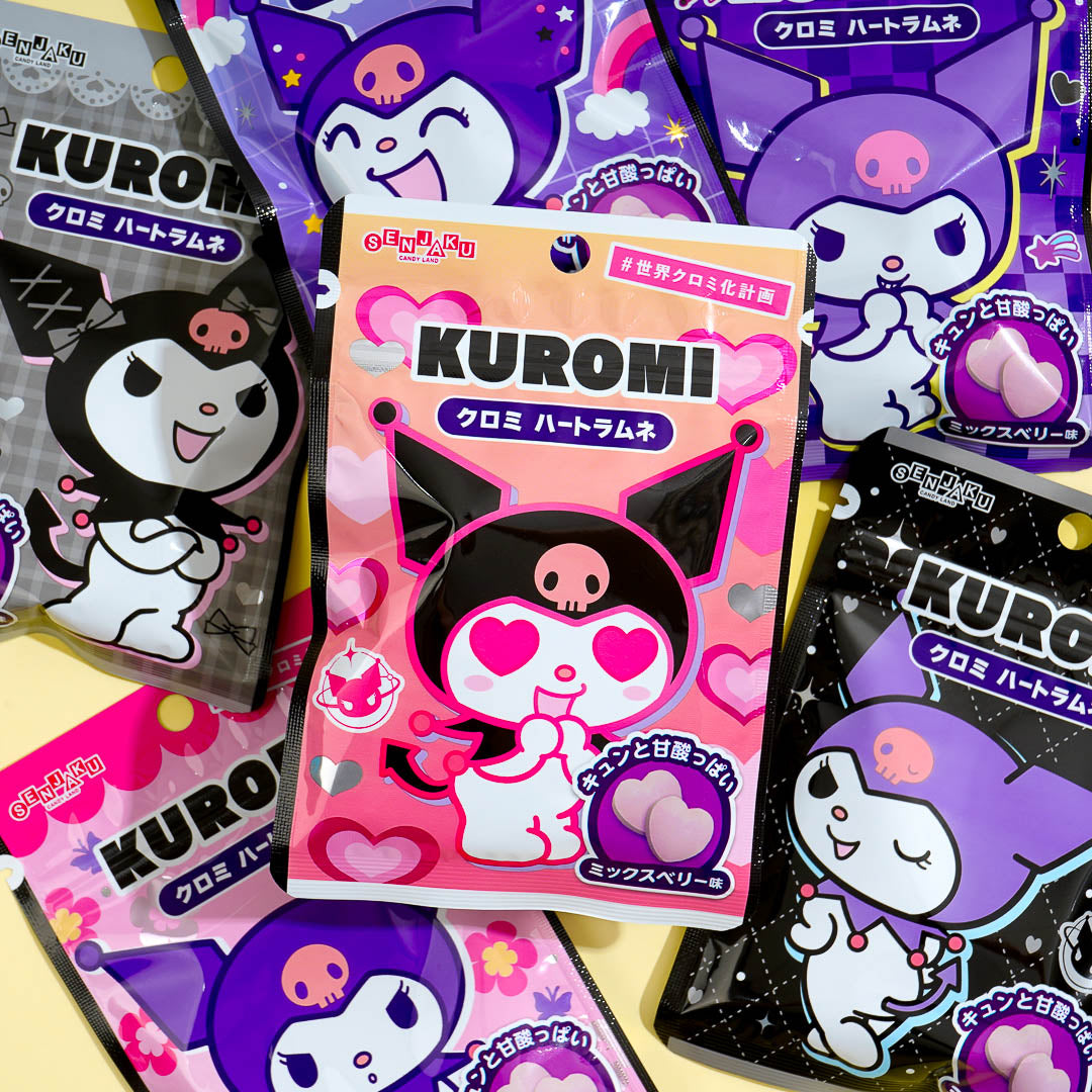あめページ Senjaku Kuromi Heart Ramune - Mixed Berry – Japan Candy Store