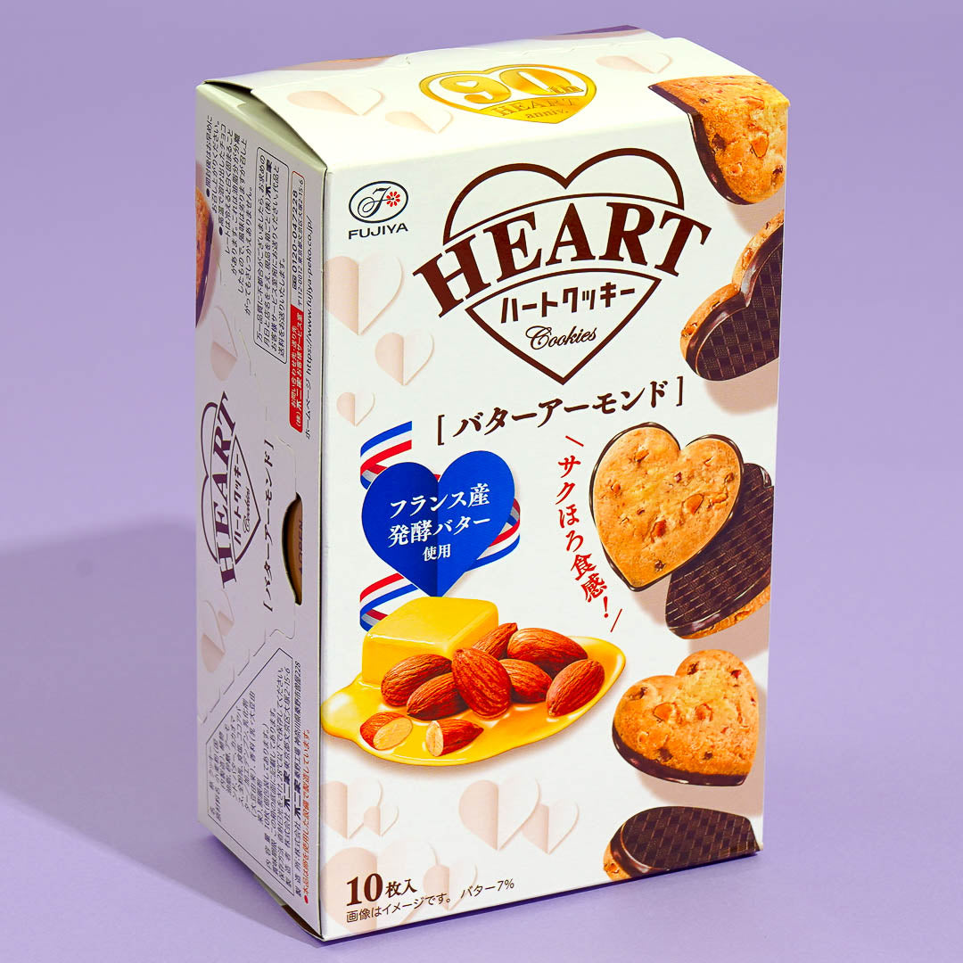 Fujiya Heart Chocolate Cookies - Butter Almond – Japan Candy Store