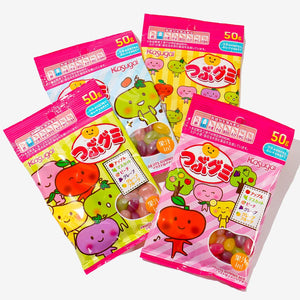 Kasugai Tsubu Gummy Candy - Assorted Fruits