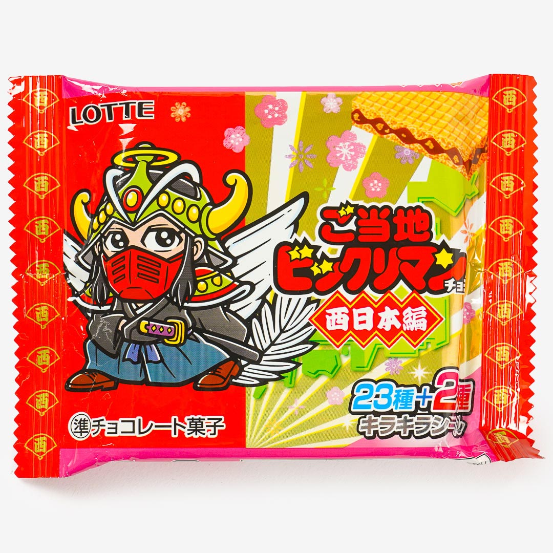 Lotte Local Bikkuriman Choco Wafer With Sticker - West Japan