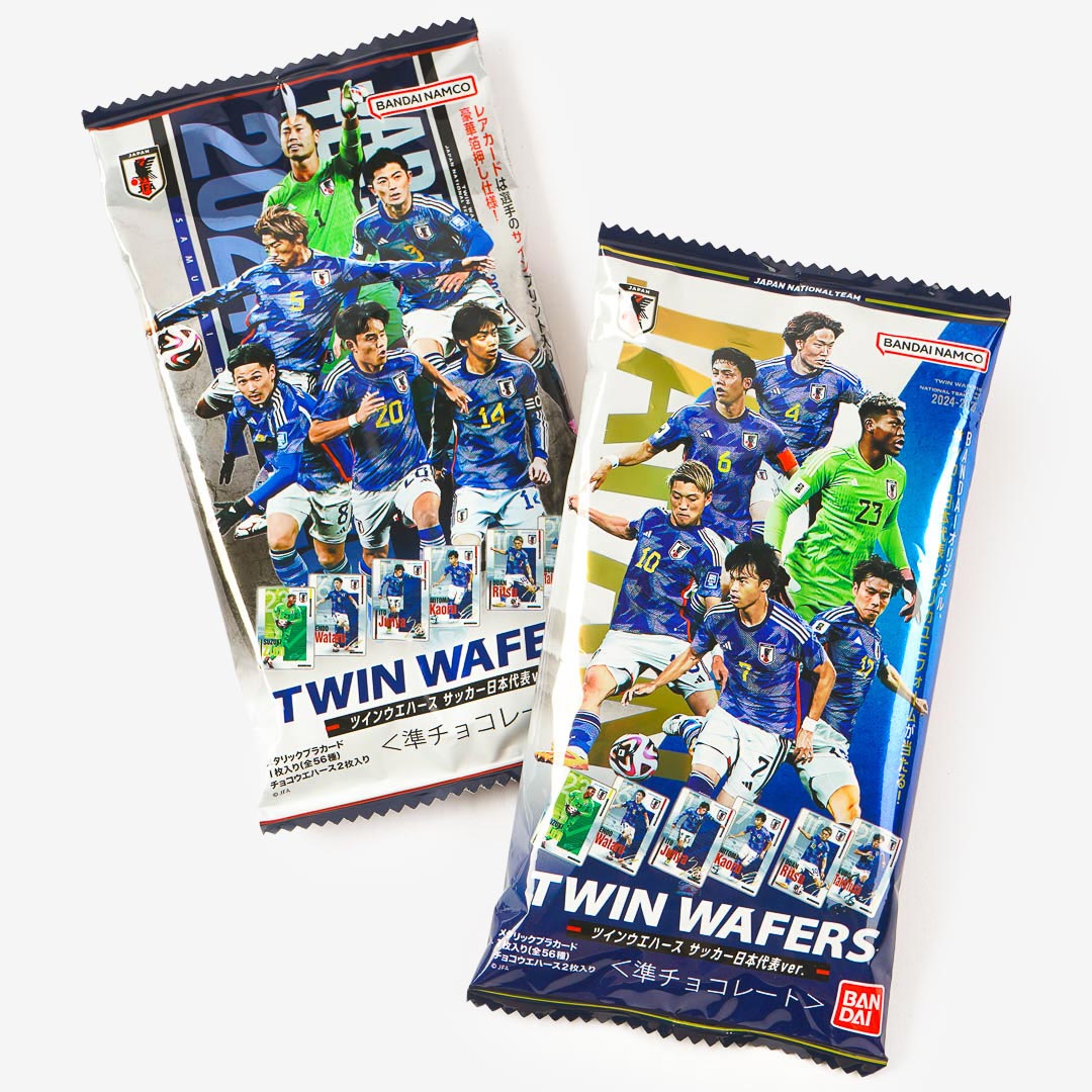 Japan National Soccer Team Twin Wafers With Card – Japan Candy Store