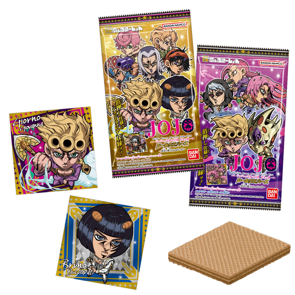 JoJo's Bizarre Adventure Golden Cream Cocoa Cream Wafer With Sticker
