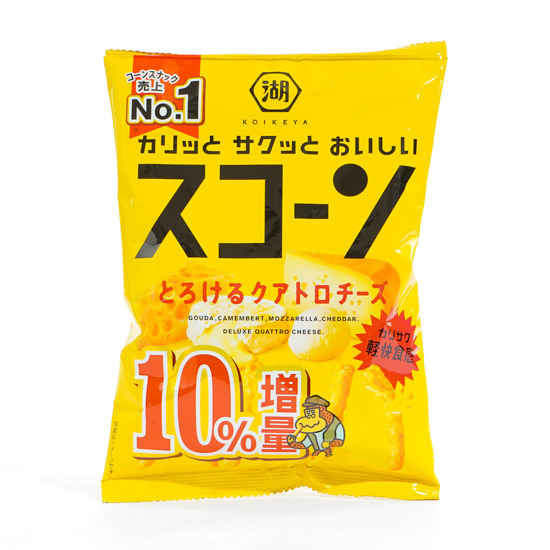 Koikeya Scone Corn Snacks - Melting Quattro Cheese – Japan Candy Store