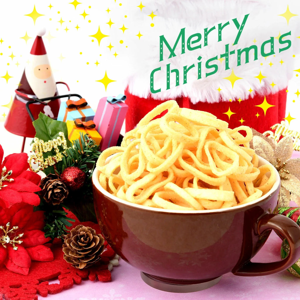 Tohato Nagewa Christmas Potato Ring Snacks - Pizza