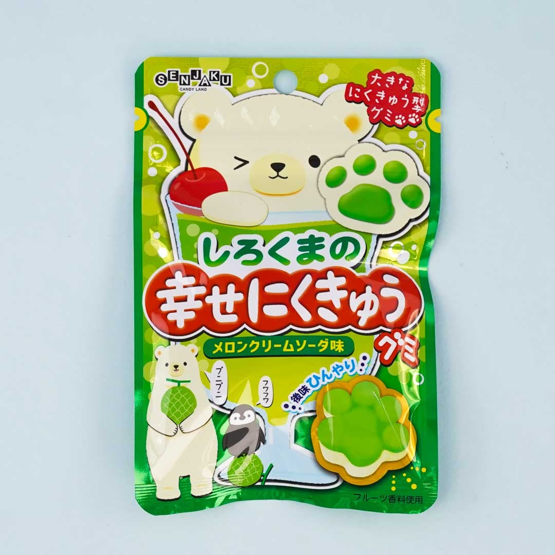 Senjaku Happy Nikukyu Paw Gummy Melon Cream Soda Japan Candy Store